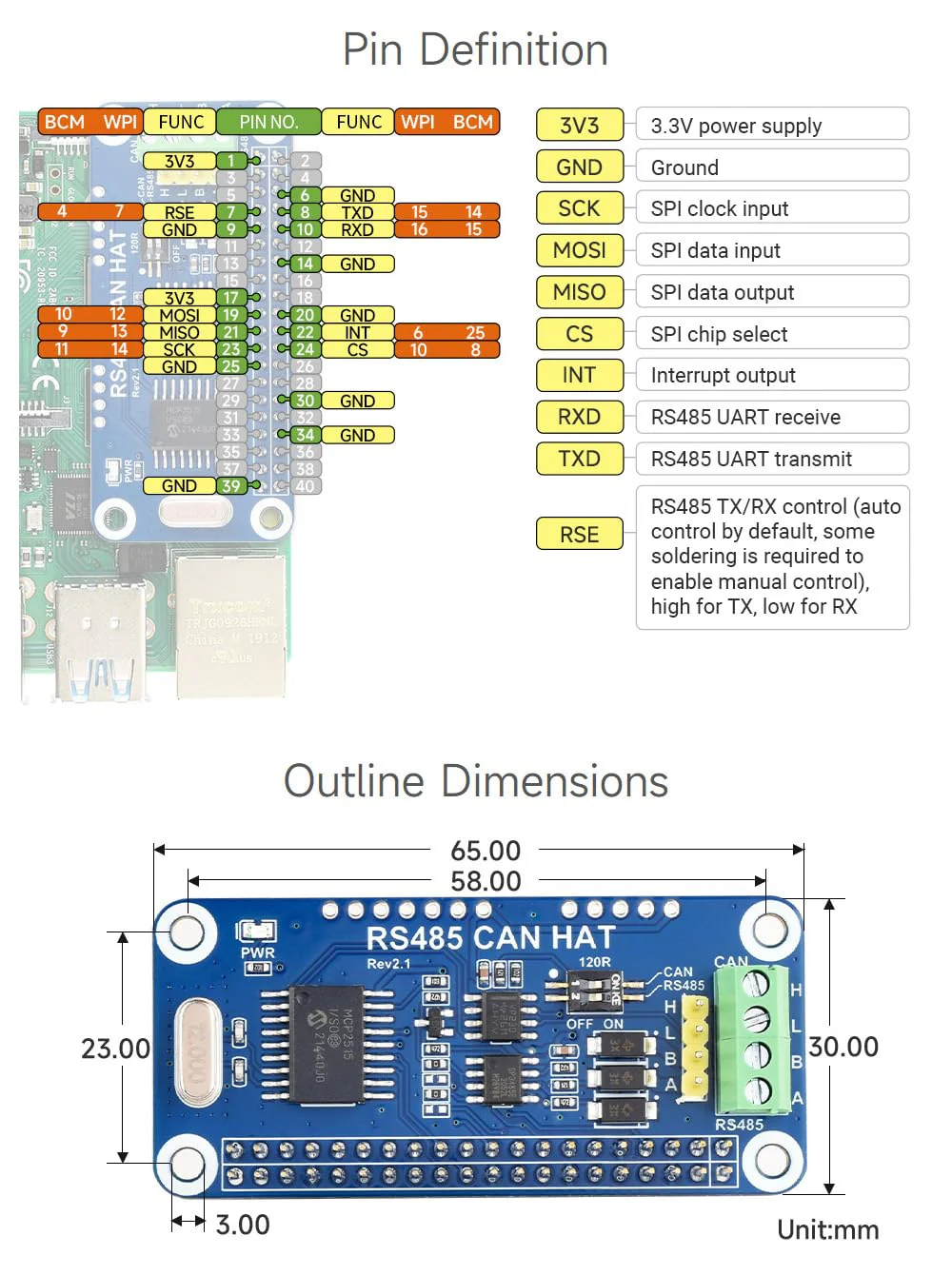 Waveshare RS485 CAN HAT Supports Raspberry Pi Series Boards Allows Stable Long-Distance Communication - Image 8