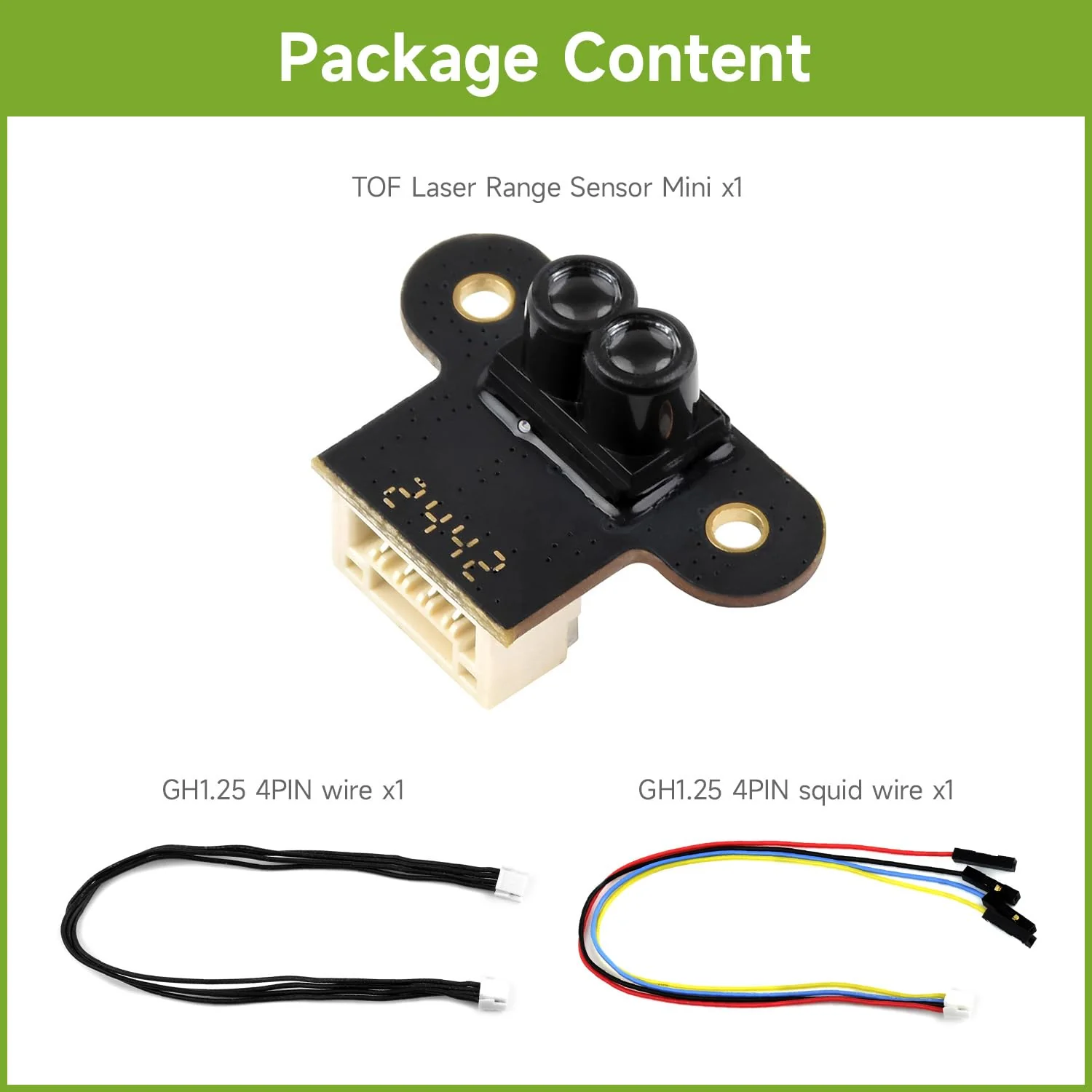 Waveshare TOF (Time of Flight) Mini Laser Range Sensor, UART / I2C Communication Support, Long Range - Image 2
