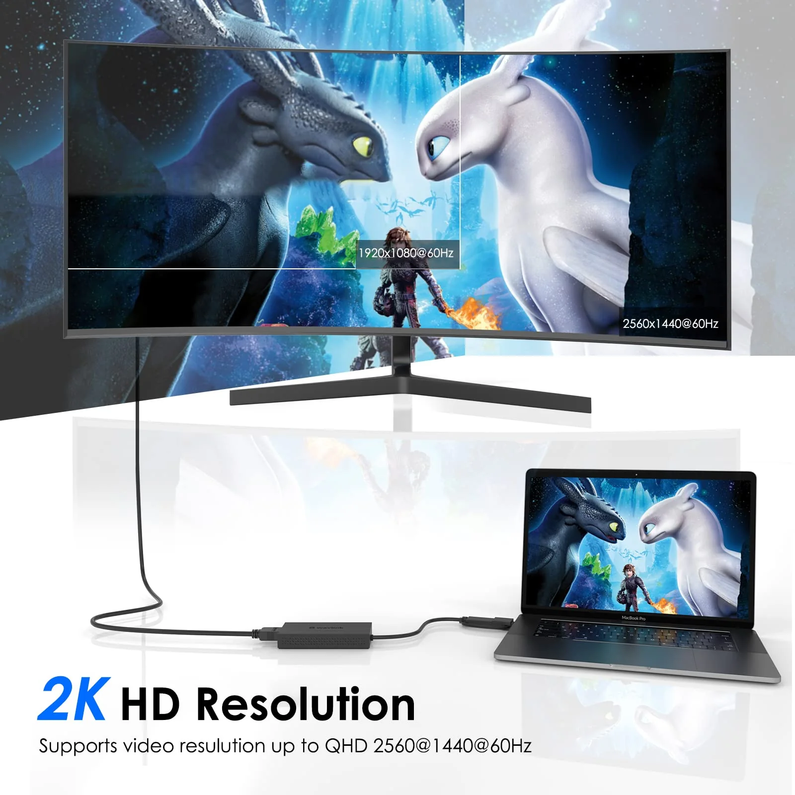 WAVLINK USB C or USB 3.0 to Dual HDMI Adapter, 1080P@60Hz Dual Monitors for Windows 7/8/8.1/10/11, Mac OS 10.10+, ChromeOS, Android,Thunderbolt 3/4, Not Compatible with Linux, iPad OS USB to Dual HDMI Adapter - Image 7