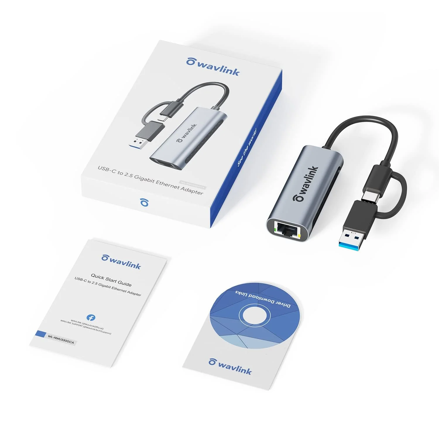 Wavlink USB C to Ethernet Adapter 2.5 Gbps, 2-in-1 USB to 2.5G Ethernet Adapter, USB-C to RJ45 Network Converter (Thunderbolt 4/3 Compatible), Aluminum Case for Windows, Mac OS, iPad OS and More. 2.5GbE - Image 8