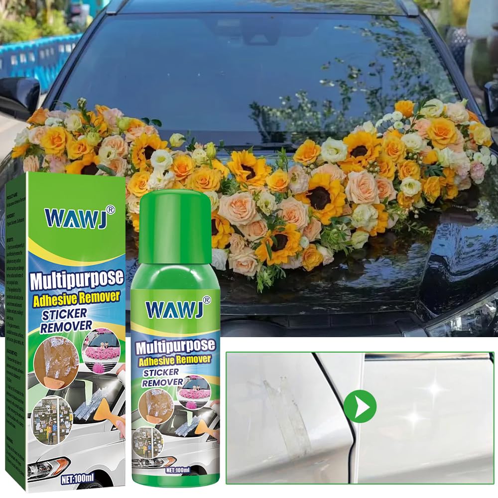 WAWJ® Label Remover, Multi-Purpose Adhesive Remover and Abrasion-Resistant Cleaner with Scraper, Quickly Removes Stubborn Labels, Adhesive Residues and Stickers from All Smooth Surfaces - Image 7