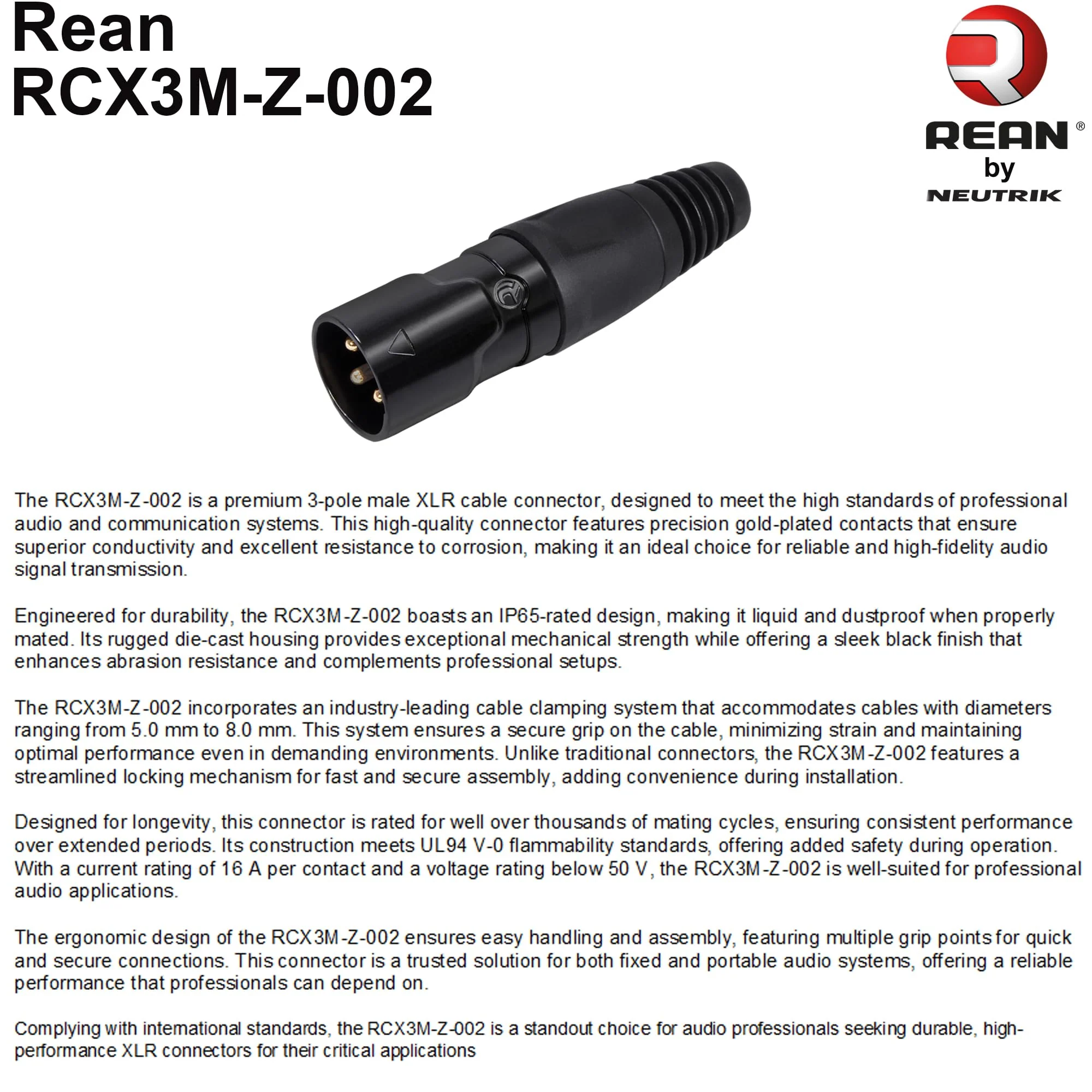 WBC-VALUELINE-2CS (22 AWG) - 4 Units - 6 Foot–Low-Capacitance Shielded Balanced Flexible Microphone, Active-Speaker & Interconnect Cables with Neutrik-Rean IP65 Rated Gold XLR Connectors - Image 6