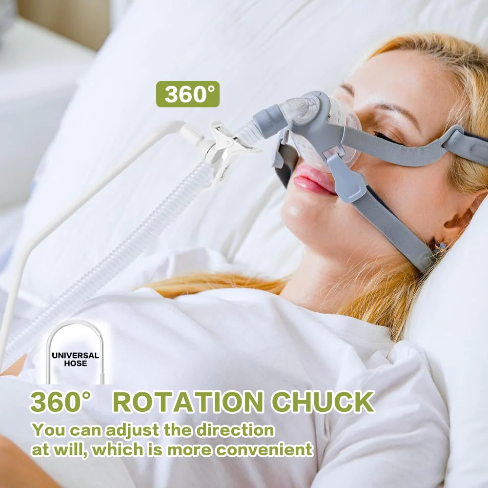 WDKXCN CPAP Hose Holder, Stable Adjustable CPAP Hose Lifter and Hose Support Hanger to Prevent CPAP Hoses Leakage & Tangling, Gooseneck Tablet Holder - Image 3