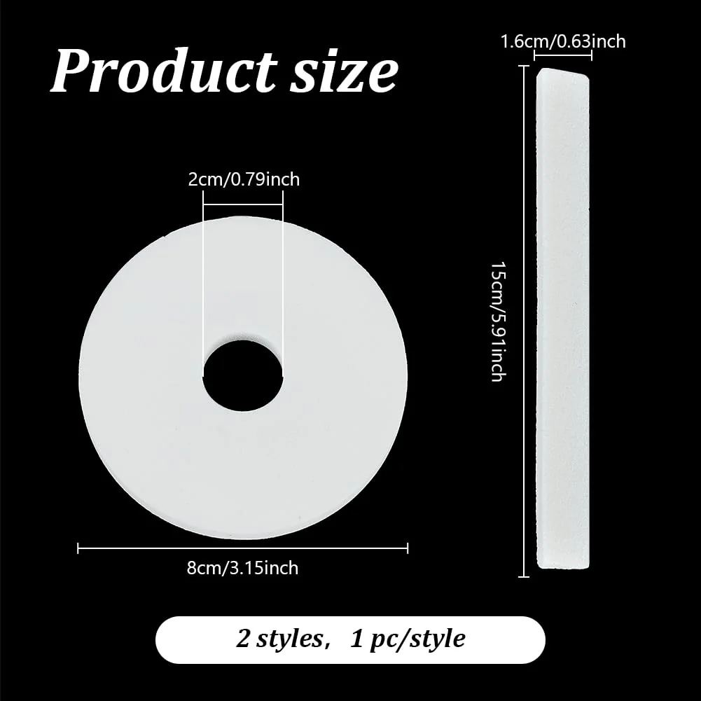 WEBEEDY 2 Pcs Pottery Stilt Stone Abrasive Stone for Smoothing and Shaping Ceramic Surfaces,7.1" Strip & 3.1" Round Clay Modeling Pottery Tools Pottery Kiln Tools for Clay Polishing Craft Supplies - Image 2