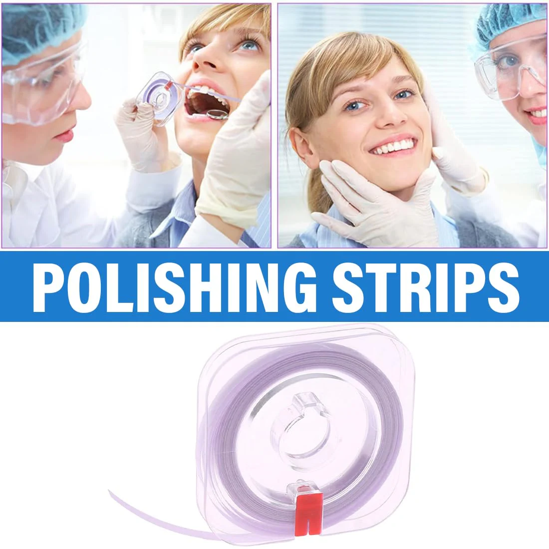 WeddHuis 1 x Dental Polishing Tool, Ultra-Fine 50μm Grit Size Strips for Interdental Grinding and Smoothing with 4 mm Width Resin Dental Polishing 50 um - Image 4