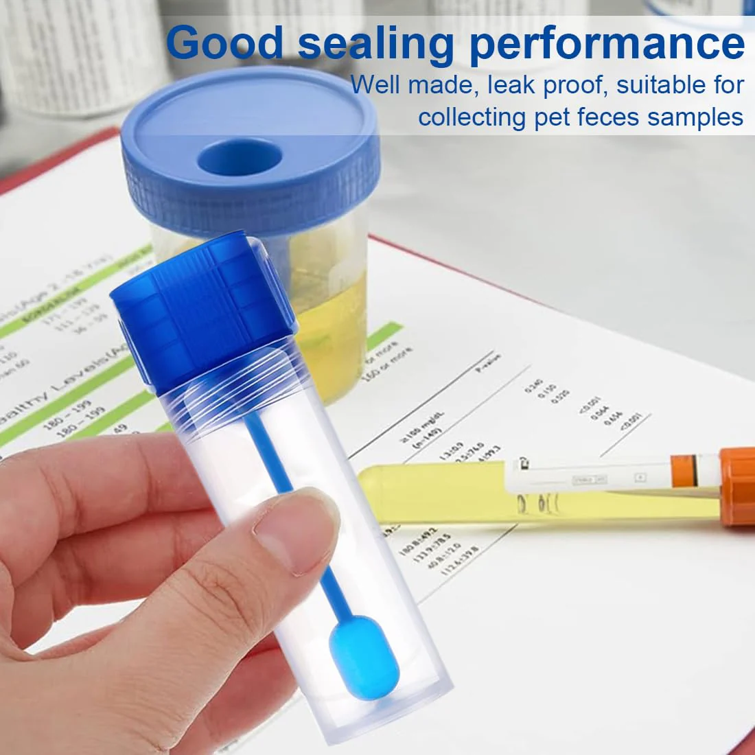 WeddHuis Pack of 20 Chair Sample Tubes for Dog and Cat Sample Tube with Spoon 15 ml Sample Container for Pets - Image 4