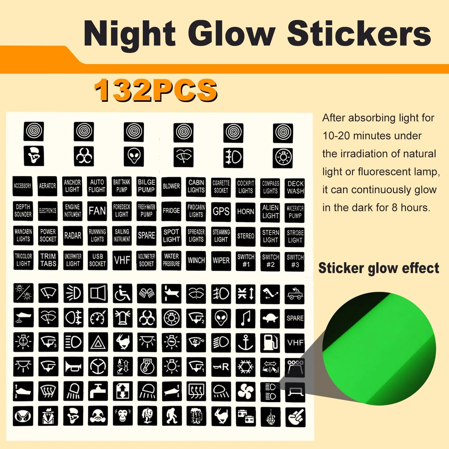 weideer 3 Gang Rocker Switch Box Blue LED 12V 24V DC Rocker Switch Panel with Night Glow Stickers for Car Trucks Boats RVs A (Any three combinations) - Image 3