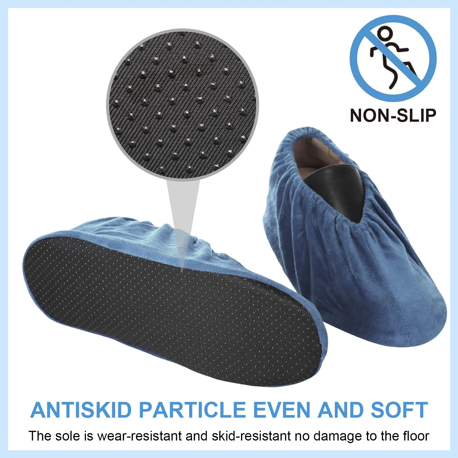 Wekuw Shoe Covers, 4 Pairs Thickened Overshoes, Reusable Overshoes, Non-Slip Overshoes, Washable Guest Shoe Covers, for Most Adults, Unisex (36-44, 4 Colours) - Image 5