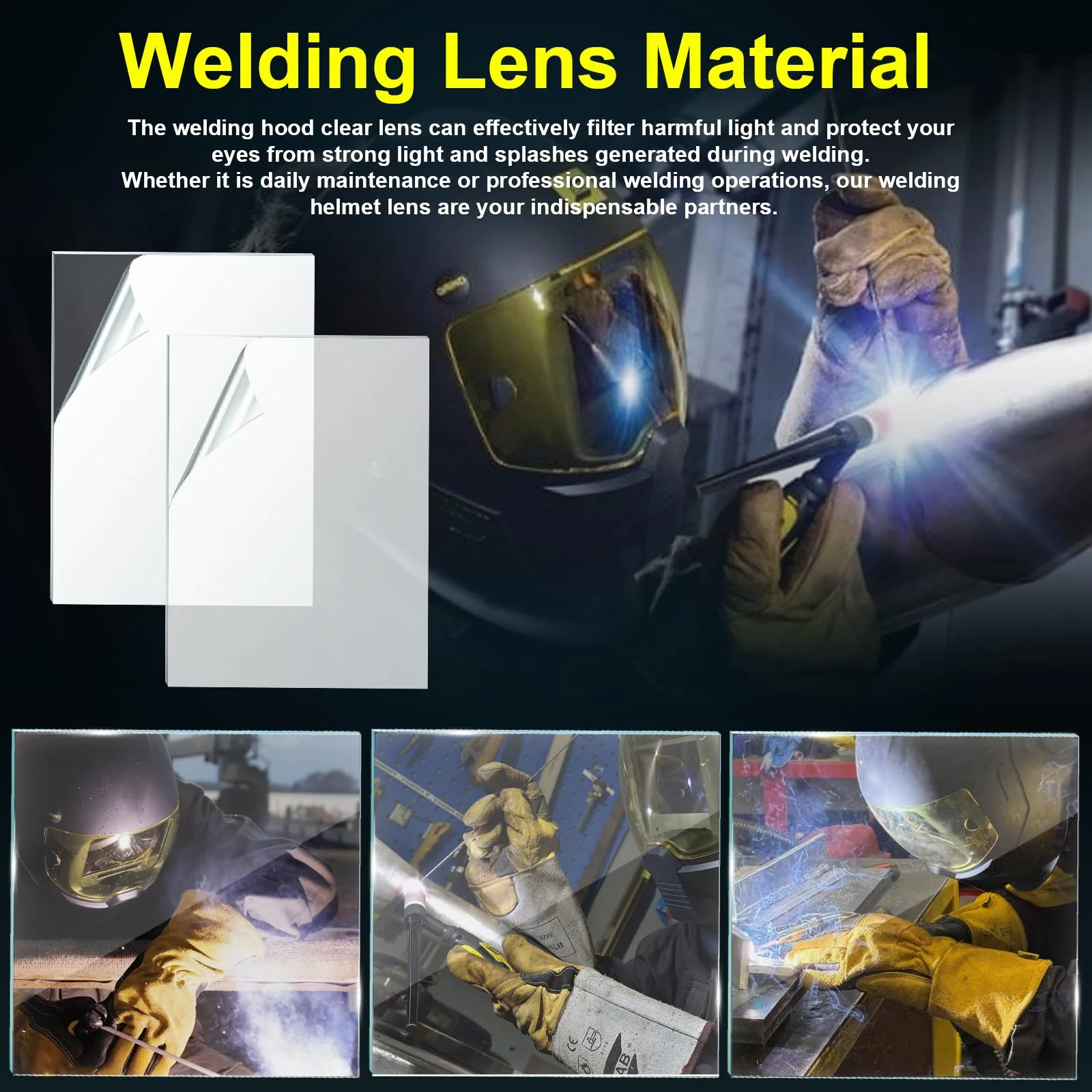 Welding Helmet Lens for ESAB Sentinel A50 Welding Helmet Hood Cover Clear Inside Lenses Replacement 0700000808, 10 Pack - Image 7