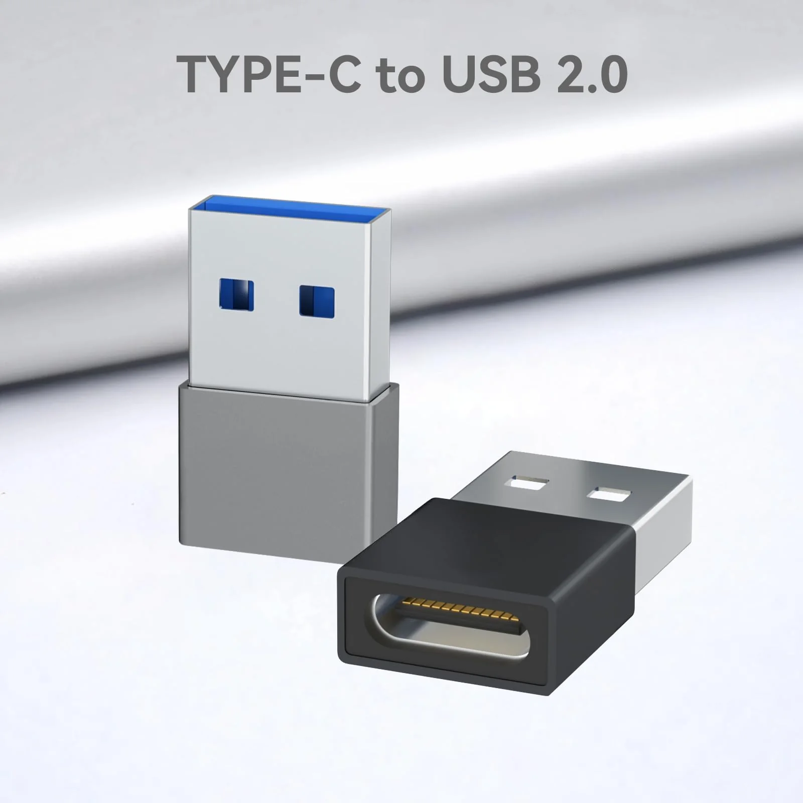 Welldiea USB to USB C Adapter 4 Pack, USB C Female to USB Male OTG Charger Type C Converter Compatible with Apple Watch Ultra iWatch 7-9,iPhone 15~13 Plus Pro Max,AirPods 3,iPad Air,Car,Galaxy (Black) Black - Image 3