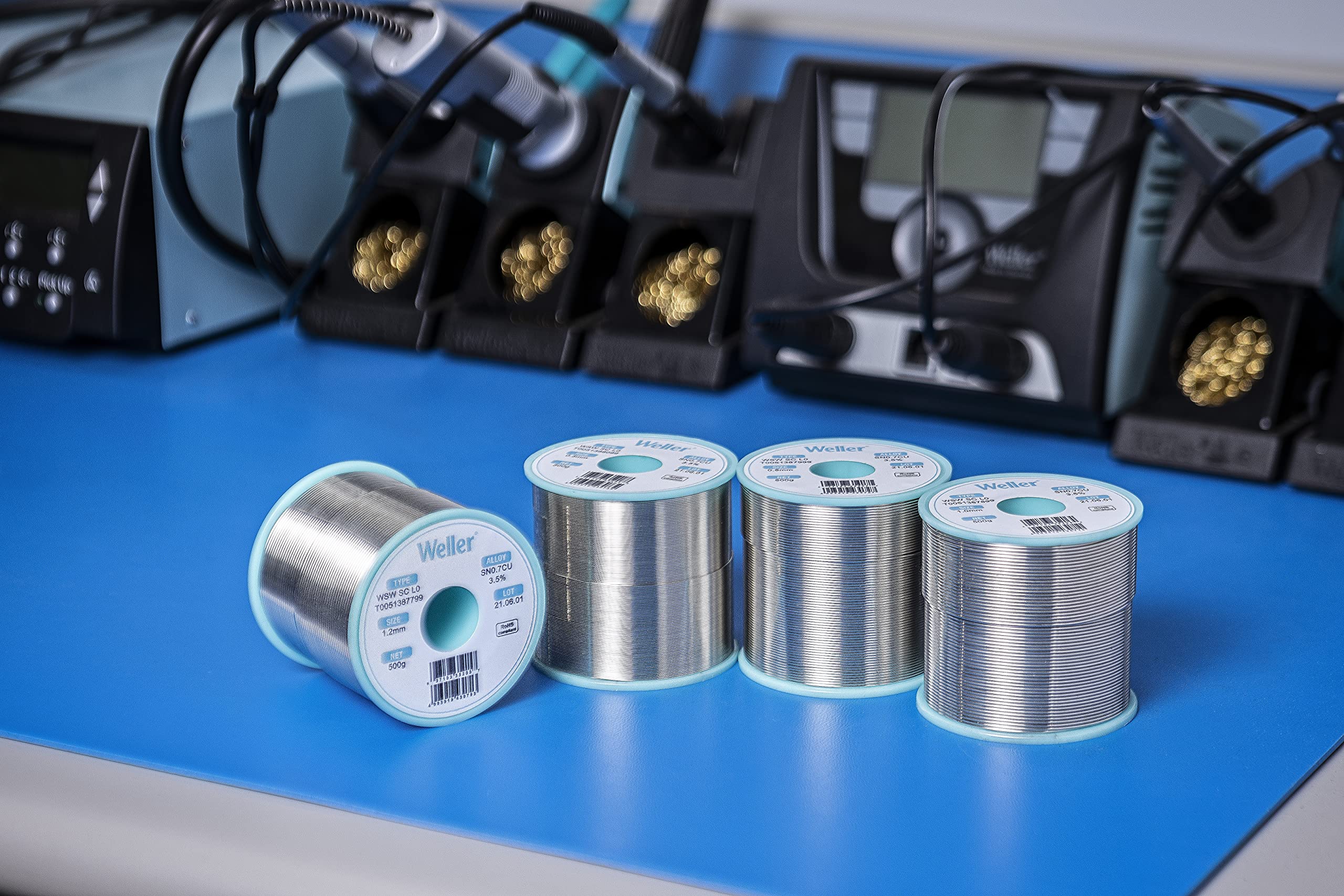 Weller WSW SCN M1 (T0051404399) Lead Free Solder Wire, Dia: 0.8 mm / 0.039 in, Wt: 100 g / 3.527 oz, Alloy Sn99.3Cu0.6Ni0.05, Flux content 3.5% - Image 6