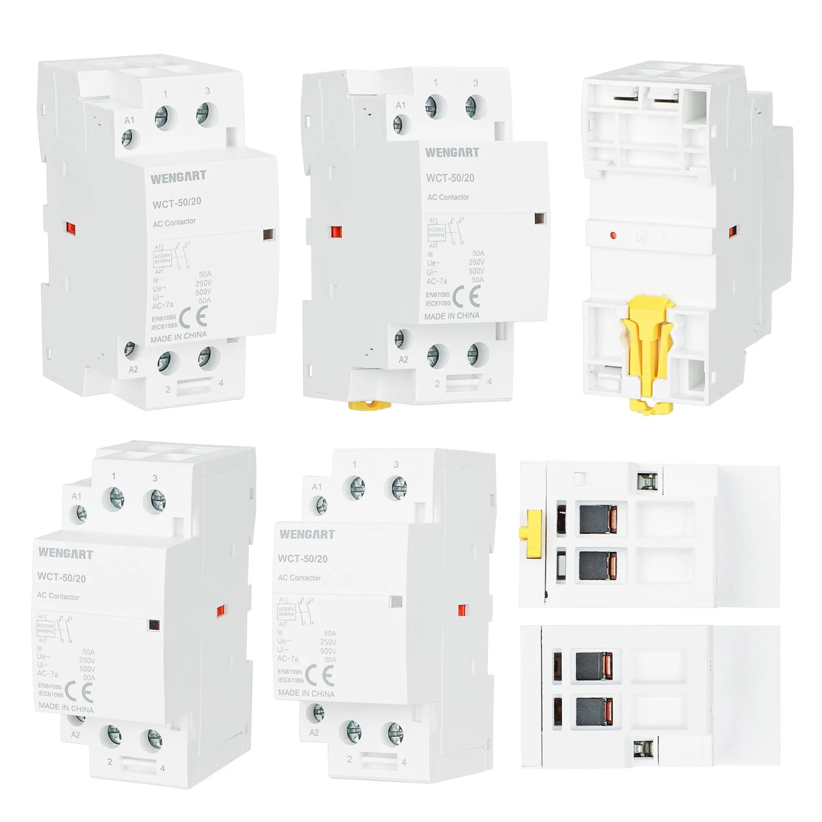 Wengart Compact AC Contactor WCT-50, White, AC230V, 50A, Built for Durability, Whisper Quiet Operation, Energy Saving, with Additional Functions for Household Appliances (2NO) 2NO - Image 7