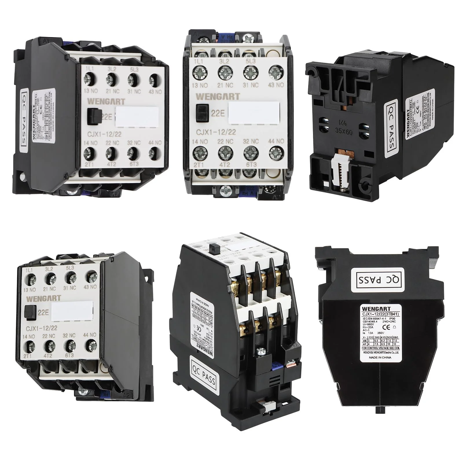 Wengart Engine Starter Contactor CJX1, AC220V 2NO2NC 12A An Important Part of Industrial Control Systems 12A_AC220V - Image 2