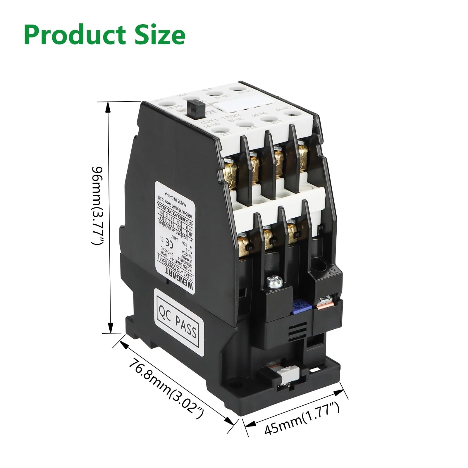 Wengart Engine Starter Contactor CJX1, AC220V 2NO2NC 12A An Important Part of Industrial Control Systems 12A_AC220V - Image 5