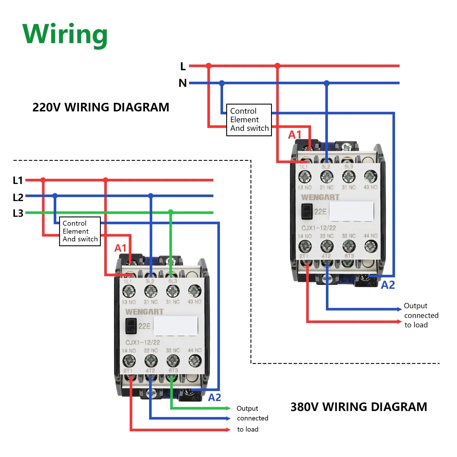 Wengart Engine Starter Contactor CJX1, AC220V 2NO2NC 12A An Important Part of Industrial Control Systems 12A_AC220V - Image 7