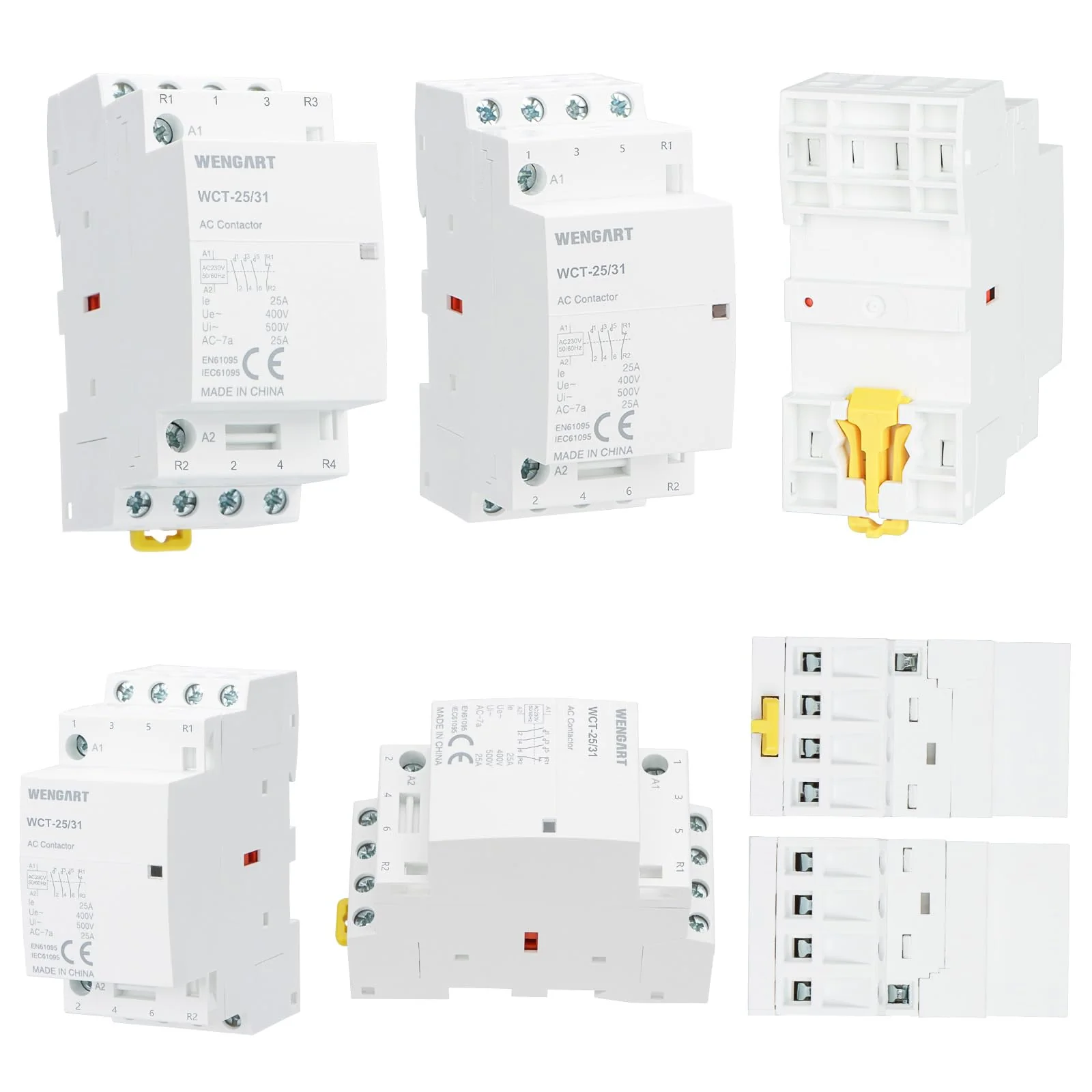 Wengart Household Contactor WCT-25, 3NO1NC, AC230V 25A, Precise Control, High Efficiency and Energy Saving Improve the Efficiency of the Electrical System - Image 6