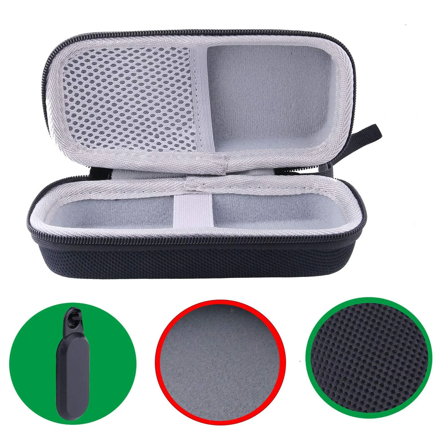 WERJIA Hard EVA Travel Case Fits Zoom H1n/ZH1 H1 Handy Recorder (Black) black - Image 3