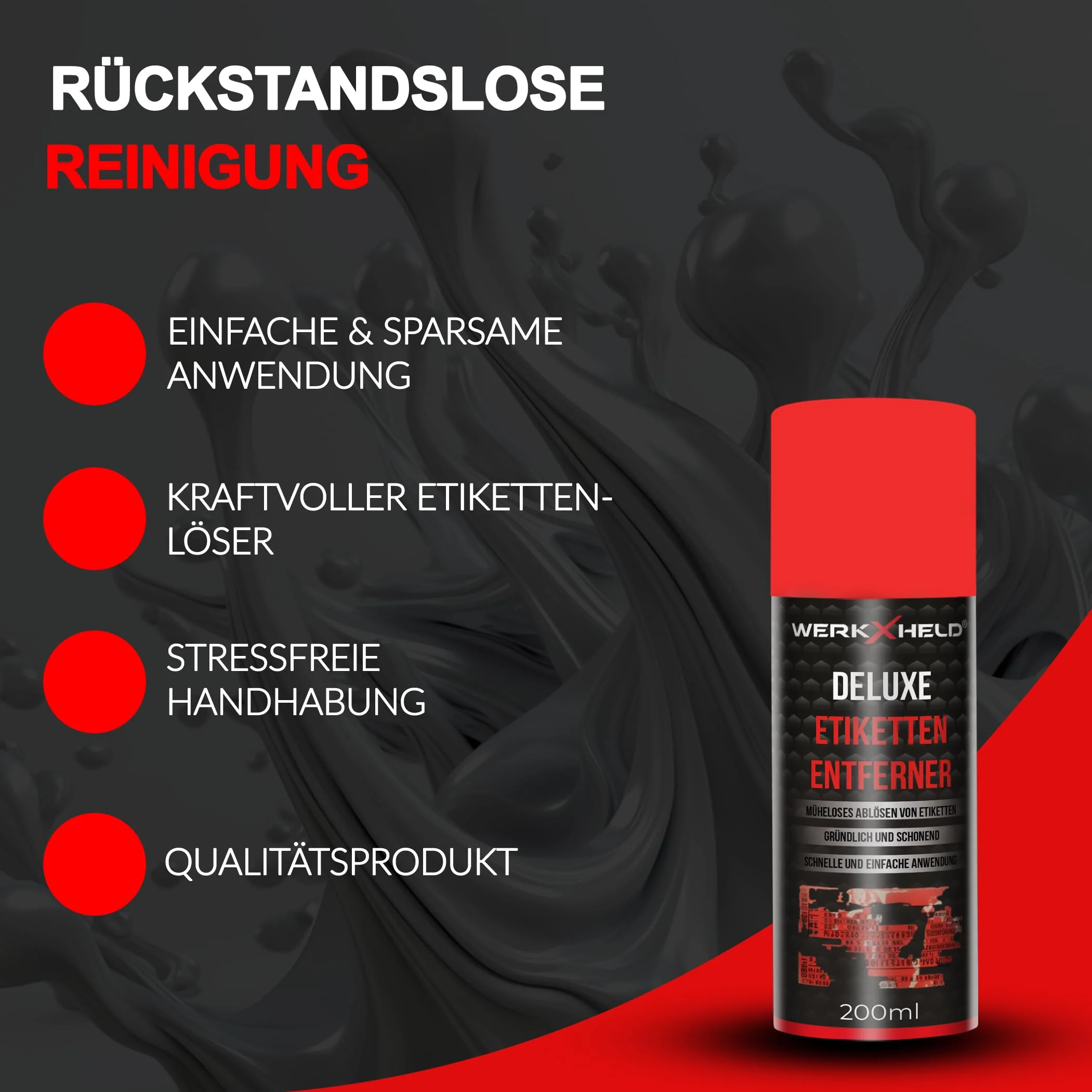 WerkXheld Label Remover Spray - The Ultimate Adhesive Residue & Adhesive Remover | Perfect Label Remover & Glue Remover for Clean Surfaces 200 ml 1x - Etikettenentferner - Image 4