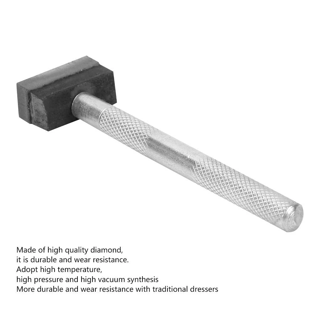 Wheel Stone Dresser, Diamond Grinding Disc Grinder Dressing Tool, Coated Straightening Bench for Dressing Deburring Discs and Flat Surface, Silver Edition - Image 5