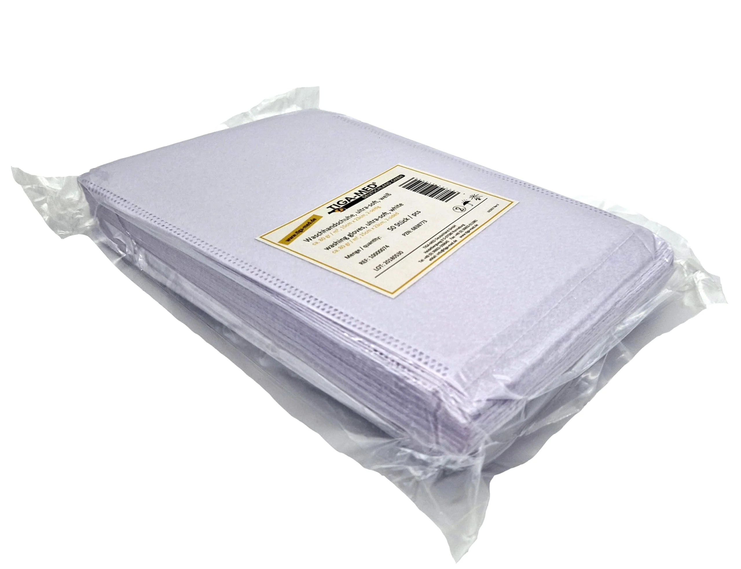 White Disposable Washcloth – Ultrasoft Molton Original Tiga-Med Quality, Pack of 100 - Image 4