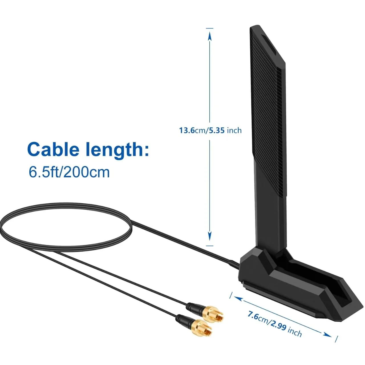 WiFi 7 Gaming Motherboard Magnetic Base Replacement Antenna with New Interface (NOT RP-SMA) for ASUS ROG Strix ASUS TUF/ROG Crosshair/Prime/ProArt Series WiFi 7 Gaming Motherboard, Slinkdsco Wifi 7 Antenna - Image 4