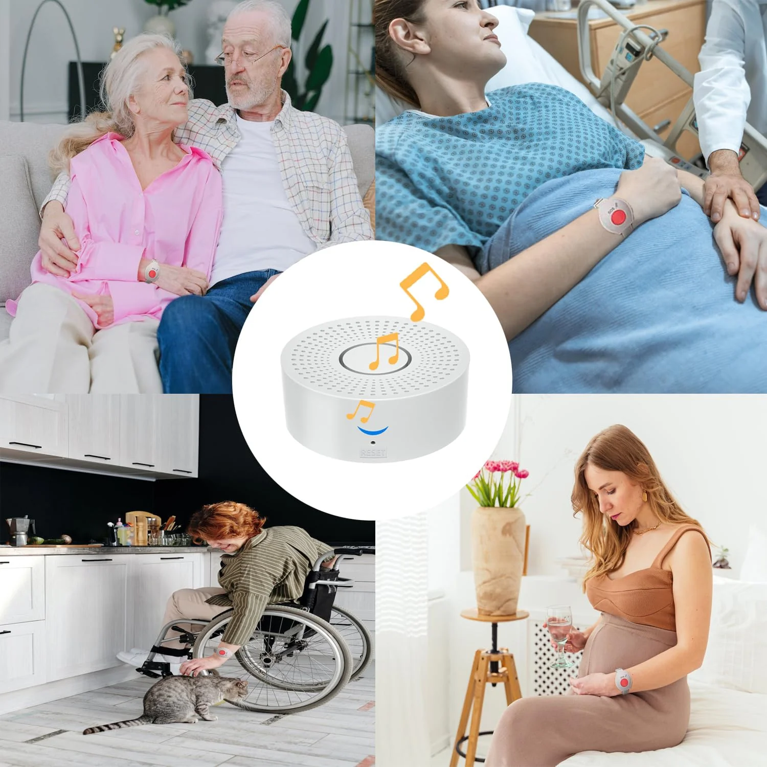 WiFi Caregiver Pager Call Button Wireless Nurse Alert Call Bell Emergency Alert Pager at Home for Elderly Patients wifi w 2-1 - Image 4