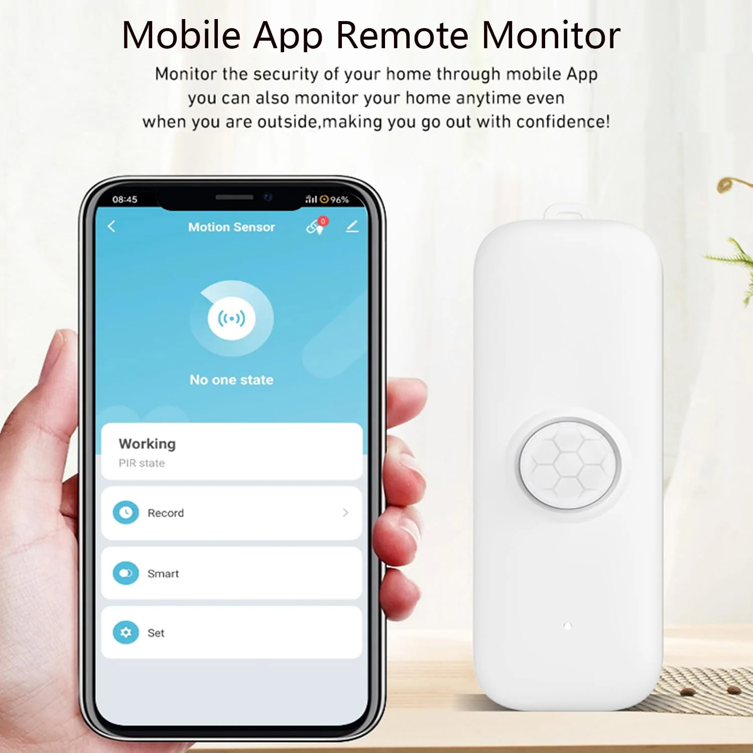WiFi Smart Motion Sensor: Wireless PIR Motion Detector for Home Security, Infrared Motion Sensor with App Notification Alert, Support Voice Command Via Alexa (1-Pack) 1-Pack - Image 2