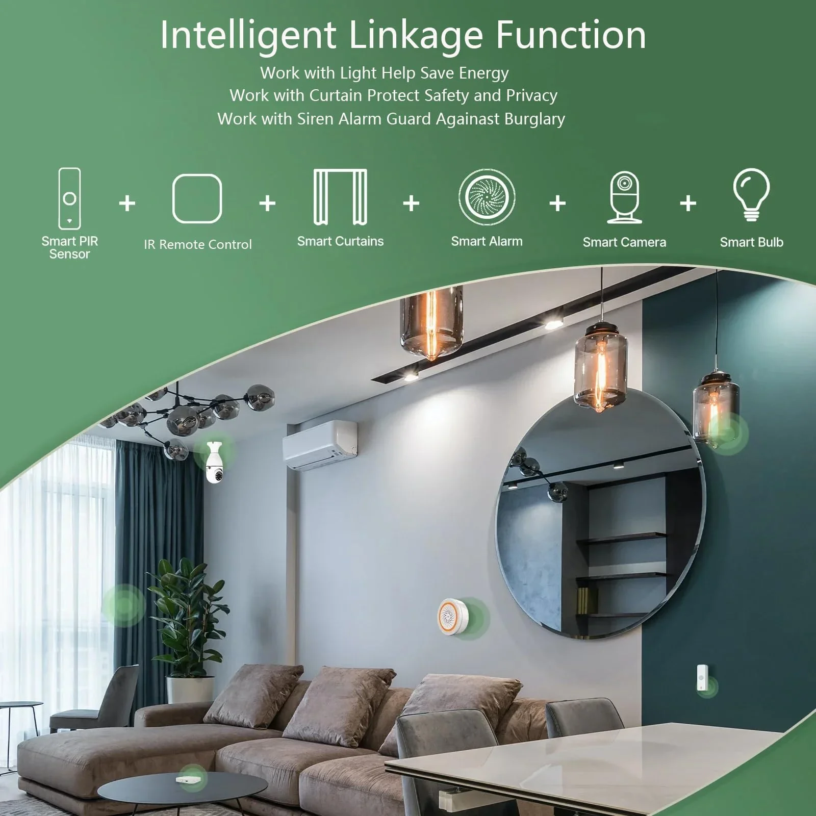 WiFi Smart Motion Sensor: Wireless PIR Motion Detector for Home Security, Infrared Motion Sensor with App Notification Alert, Support Voice Command Via Alexa (1-Pack) 1-Pack - Image 4