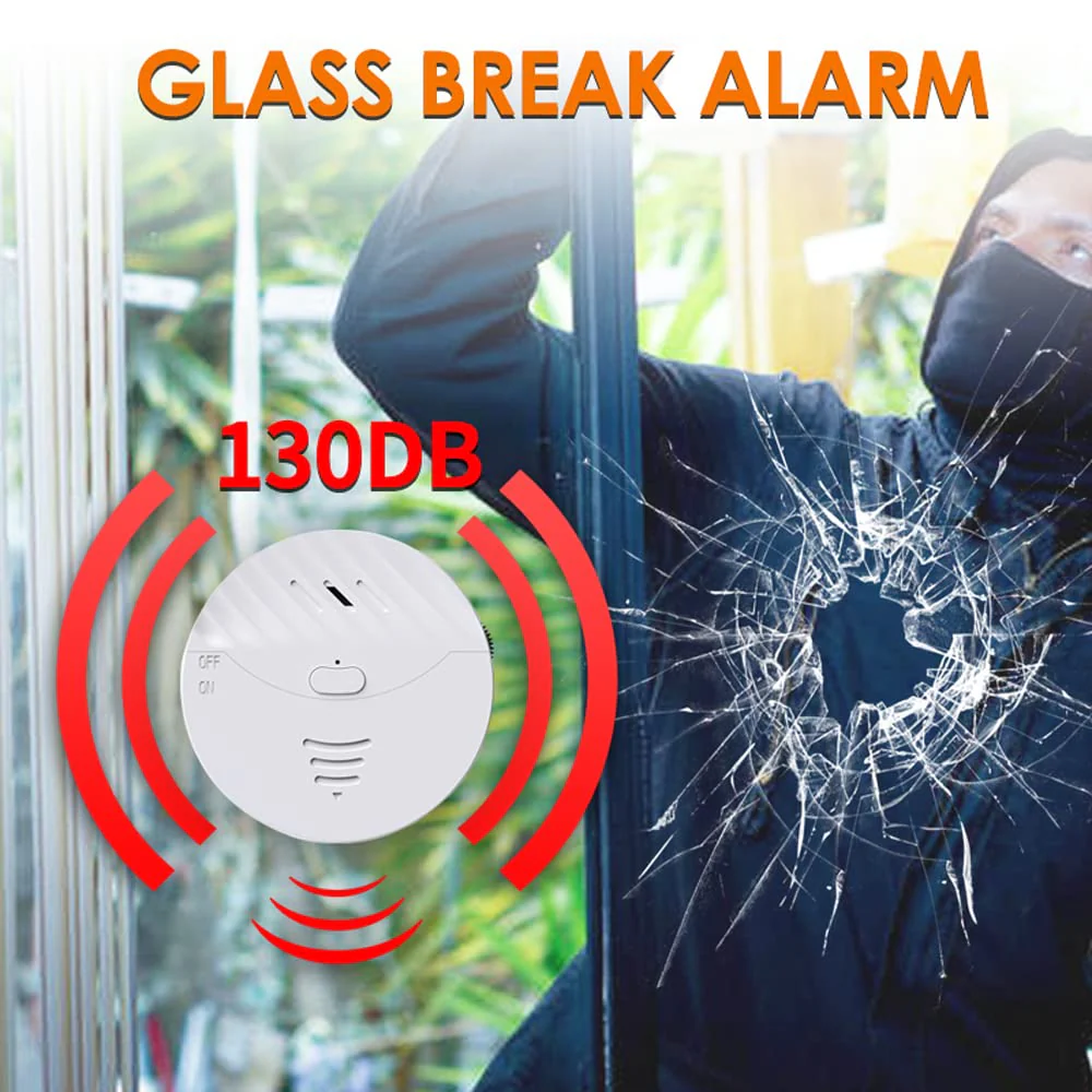 WiFi Window Alarm System, 2 Pack Glass Break Detection with Phone APP, 120dB Smart Alarms with Adjustable Vibration Sensor for Car,Home Security (2PCS) - Image 3
