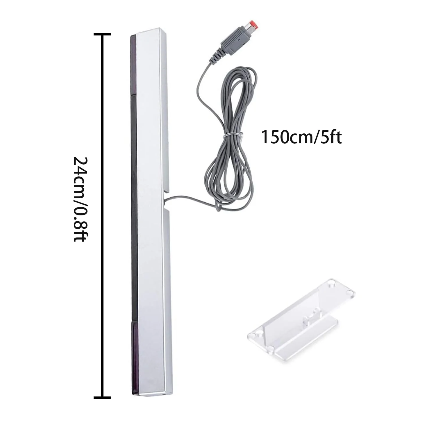 Wii Sensor bar, Wired Infrared Sensor Bar for Wii, Replacement Wired Infrared IR Ray Motion Sensor Bar Compatible with Wii and Wii U Console - Image 2