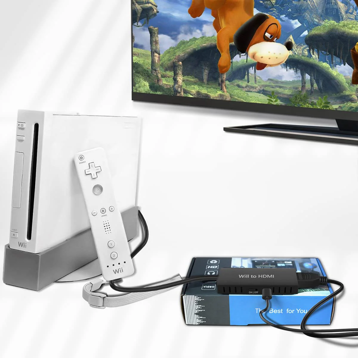 Wii to HDMI Adapter - Convert 1080P/720P Ypbpr Signals to Digital HDMI for Nintendo Wii and U Wii adapter with cable - Image 4