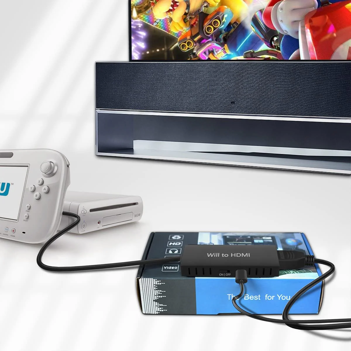 Wii to HDMI Adapter - Convert 1080P/720P Ypbpr Signals to Digital HDMI for Nintendo Wii and U Wii adapter with cable - Image 5