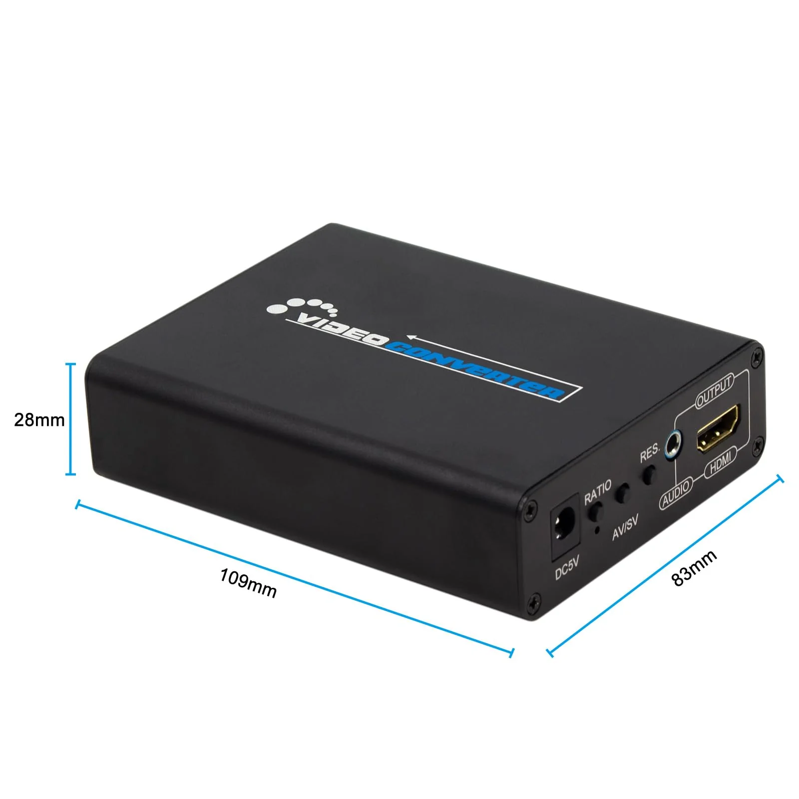 Wiistar AV S-Video to HDMI-Compatible Converter S-Video/RCA+L/R Audio to HD+Audio RCA Adapter with Ratio Switch Composite for PAL/NTSC for VHS/VCR/N64/PS2/Wii/DVD HDTV Monitor - Image 7