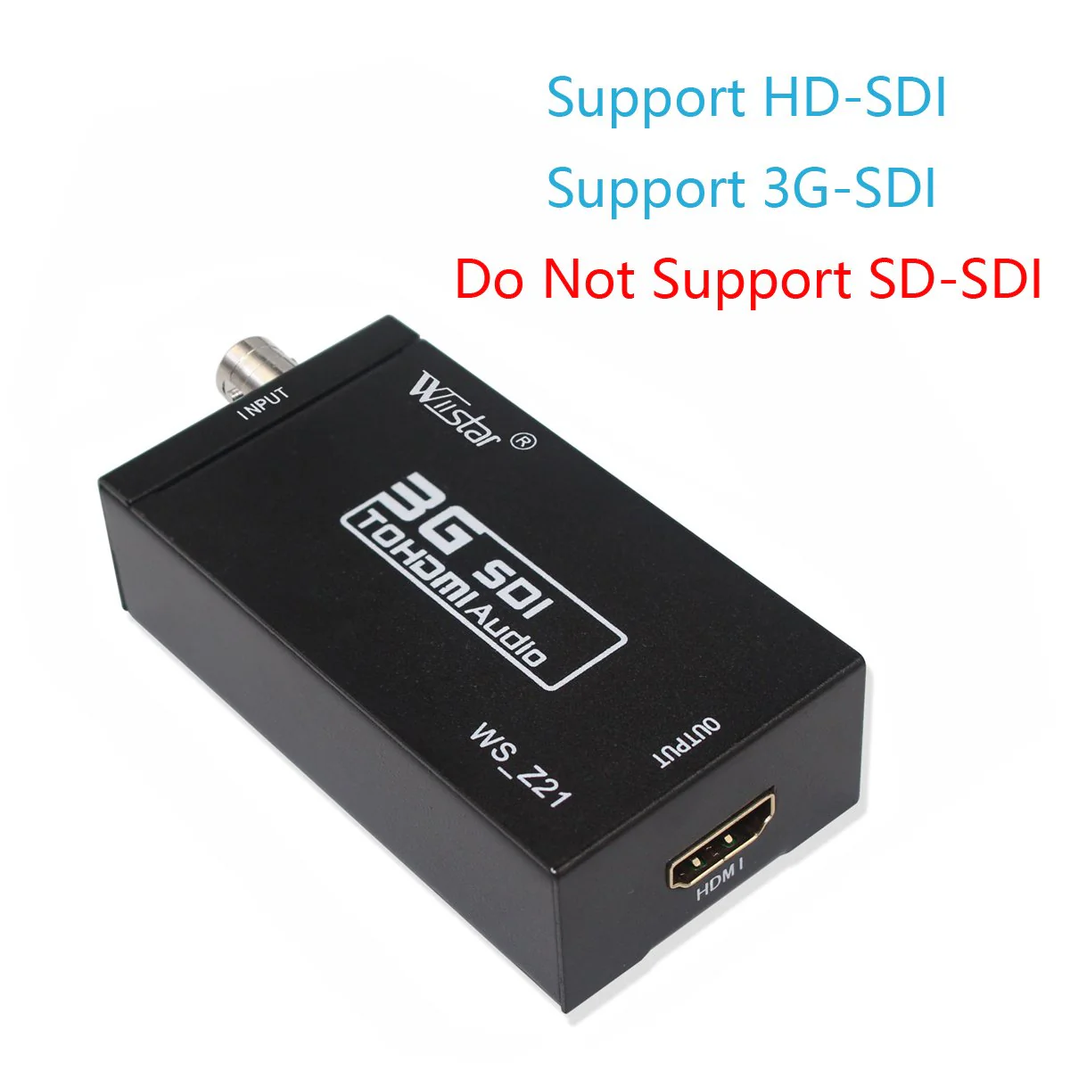 Wiistar SDI to HDMI Converter 3G/HD-SDI to HDMI Audio Video Adapter Full HD 1080P for Camera CCTV Showing on HD Display - Image 2
