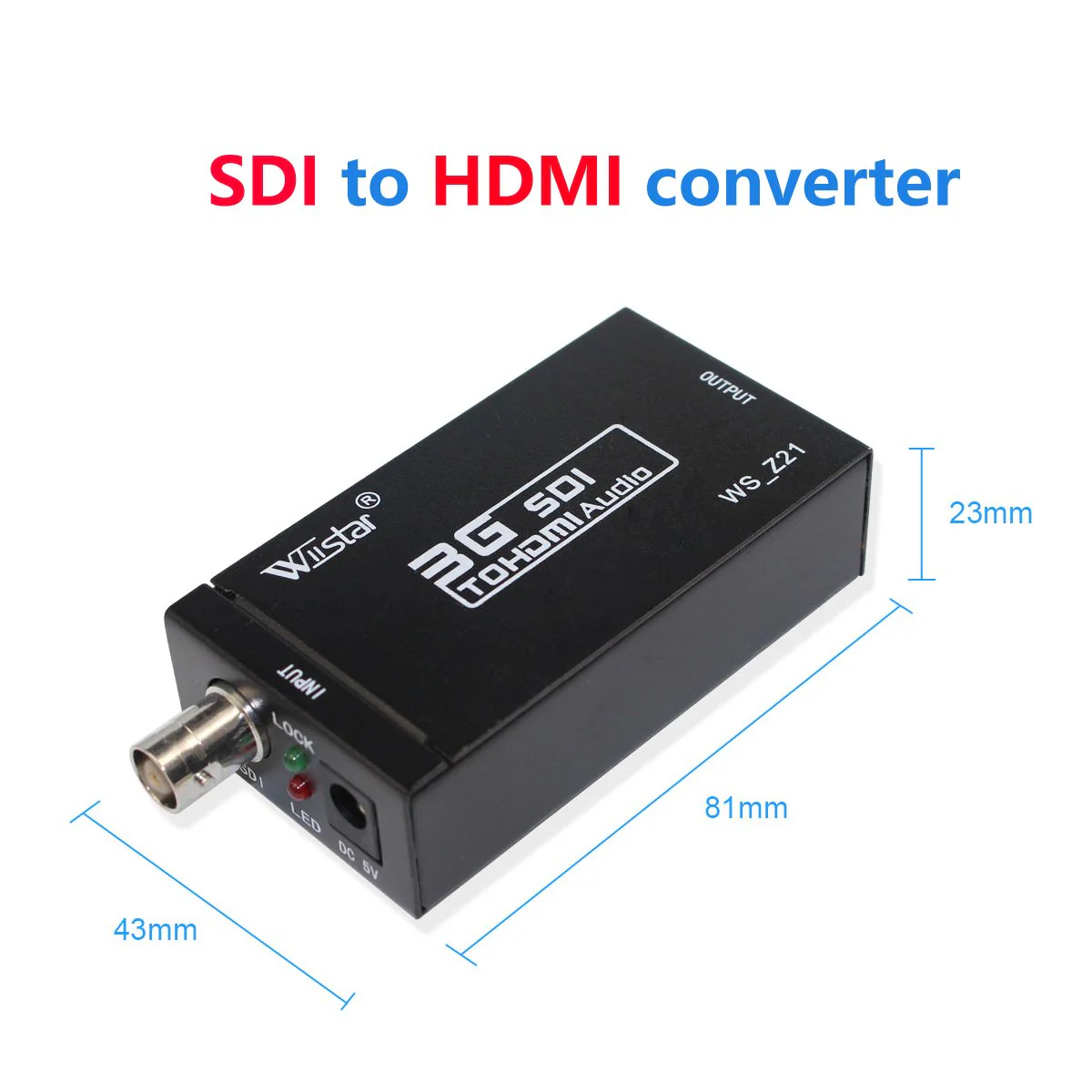 Wiistar SDI to HDMI Converter 3G/HD-SDI to HDMI Audio Video Adapter Full HD 1080P for Camera CCTV Showing on HD Display - Image 3