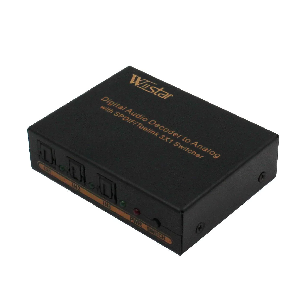 Wiistar Toslink Switch 3x1 Digital Optical Audio Switch 3x1 with Analog RCA and 3.5mm Support 5.1CH 5.1CH/ LPCM2.0/ DTS - Image 2