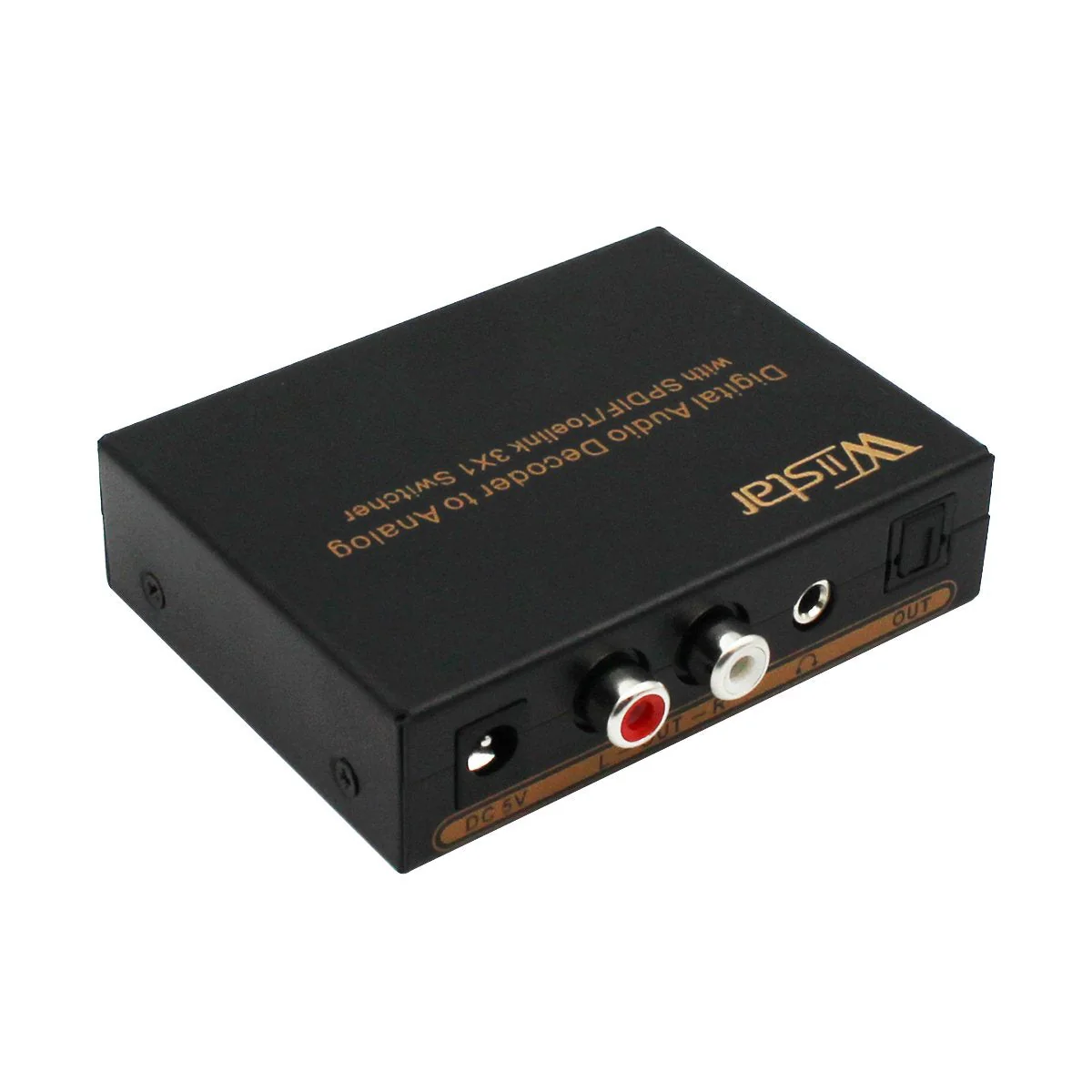 Wiistar Toslink Switch 3x1 Digital Optical Audio Switch 3x1 with Analog RCA and 3.5mm Support 5.1CH 5.1CH/ LPCM2.0/ DTS - Image 3