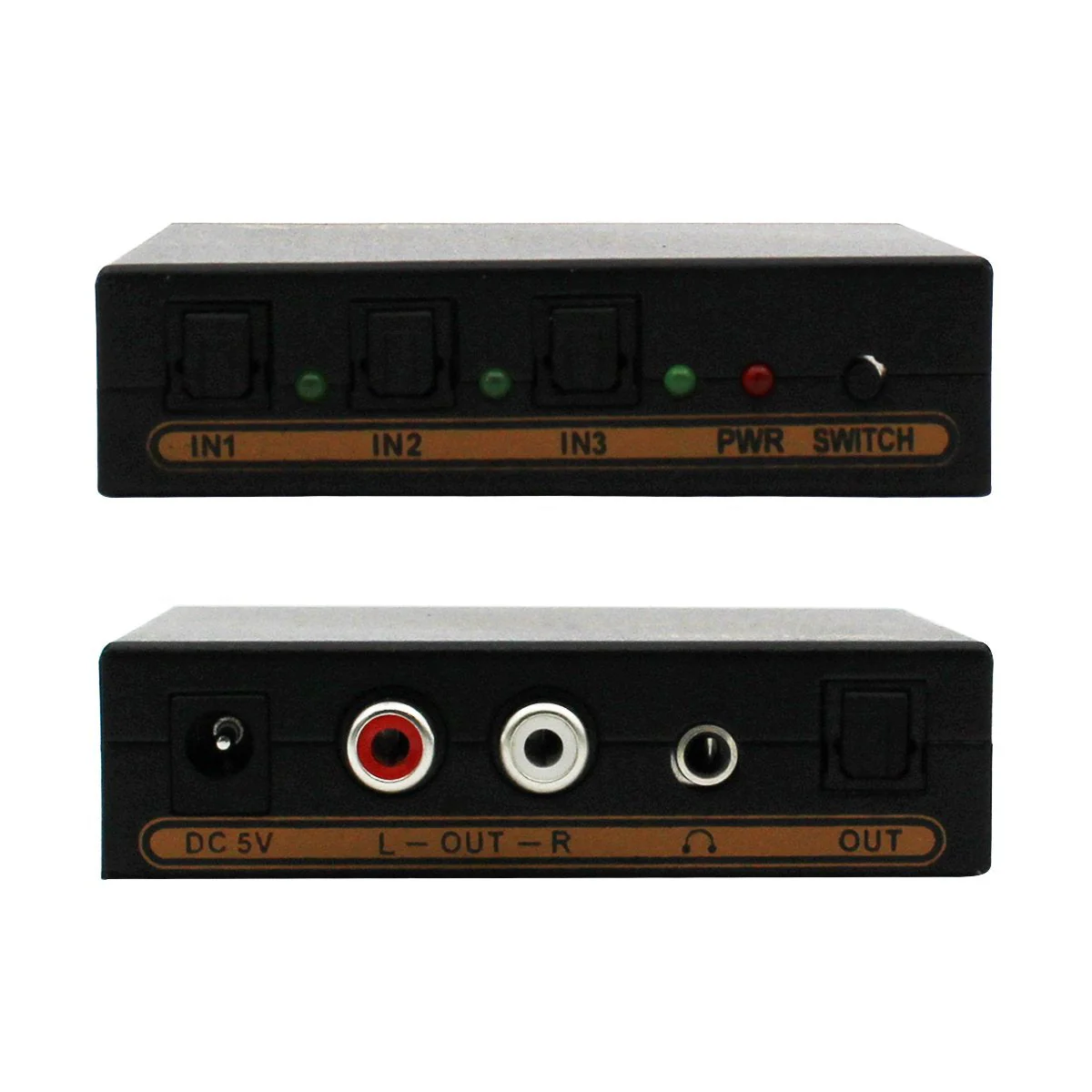 Wiistar Toslink Switch 3x1 Digital Optical Audio Switch 3x1 with Analog RCA and 3.5mm Support 5.1CH 5.1CH/ LPCM2.0/ DTS - Image 5