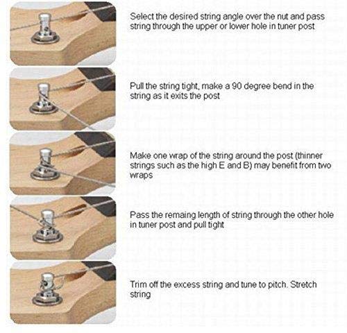 Wilkinson 3L3R Chrome E-Z Post Guitar Tuners EZ Post Guitar Tuning Keys Pegs Machine Heads with Tulip Button for Les Paul or Acoustic Guitar - Image 6
