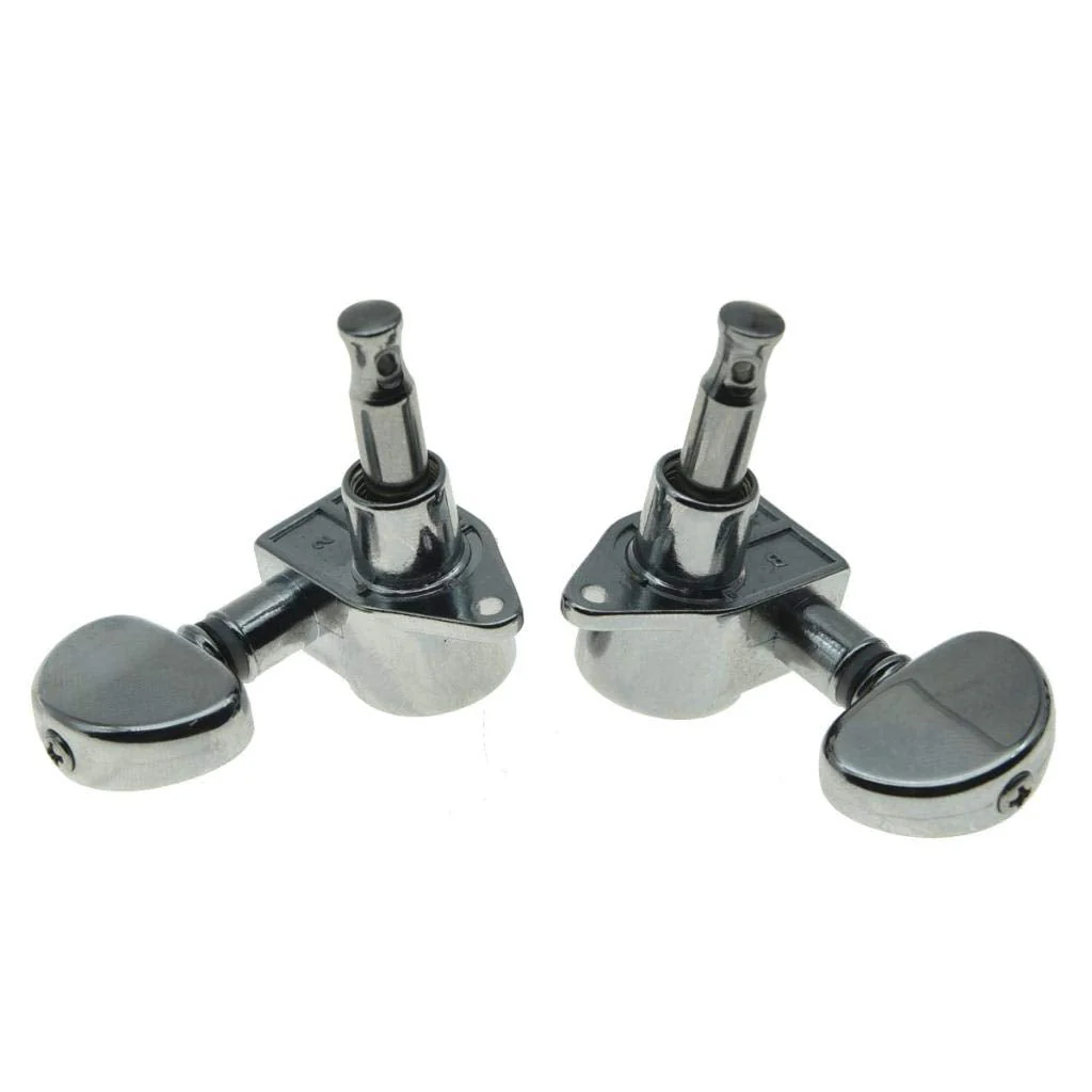 Wilkinson 3x3 ROTO Style Full Size Sealed Guitar Tuners Tuning Keys Pegs Guitar Machine Heads Fits USA Les Paul or Acoustic Guitars Chrome - Image 5