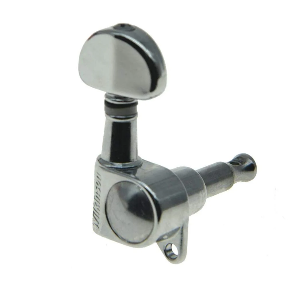 Wilkinson 3x3 ROTO Style Guitar Tuners Tuning Keys Pegs Guitar Machine Heads for Les Paul or Acoustic Guitars Chrome - Image 4