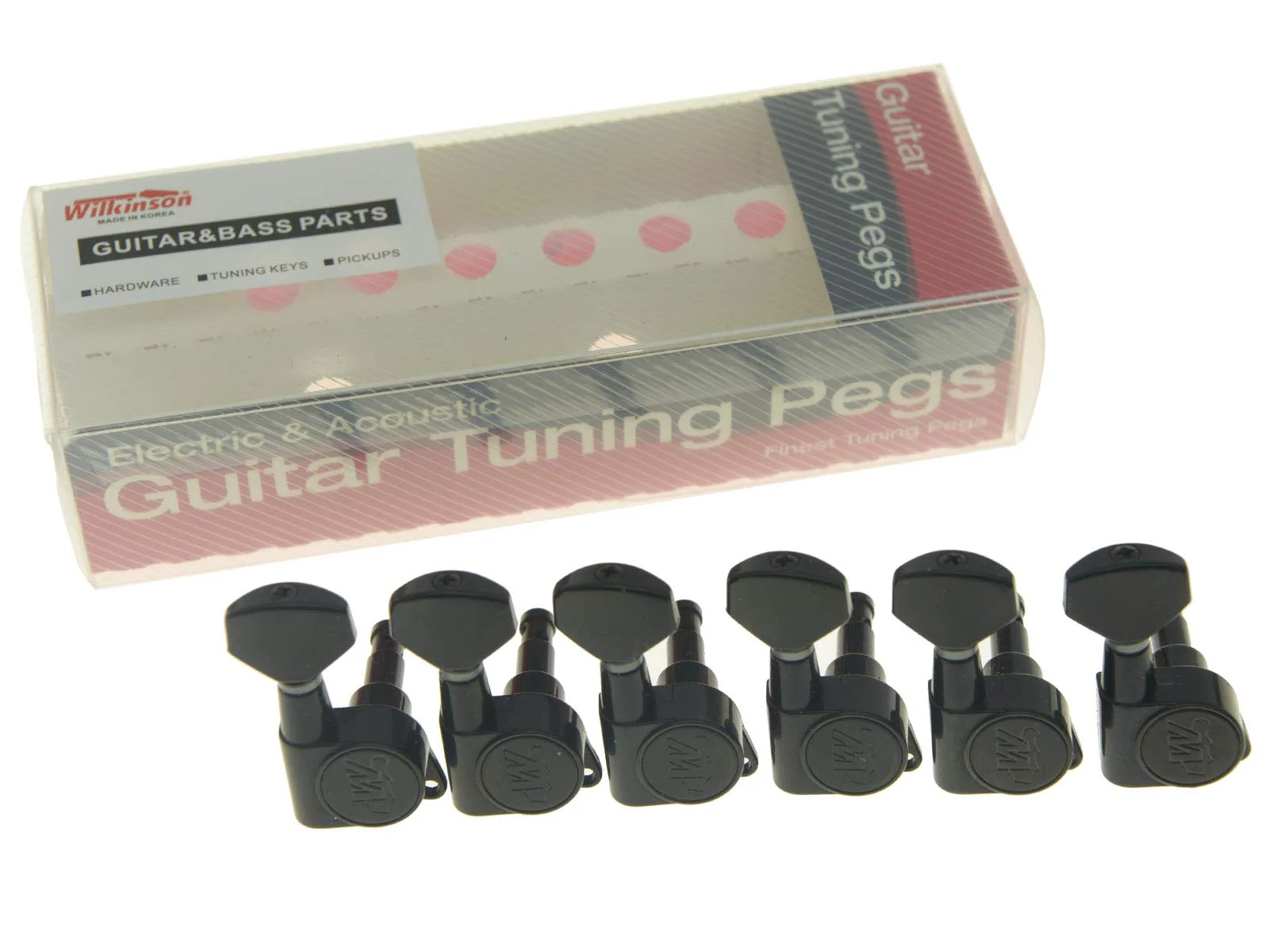 Wilkinson 6 Inline Black E-Z Post Guitar Tuners EZ Post Guitar Tuning Keys Pegs Guitar Machine Heads for Strat Tele - Image 2