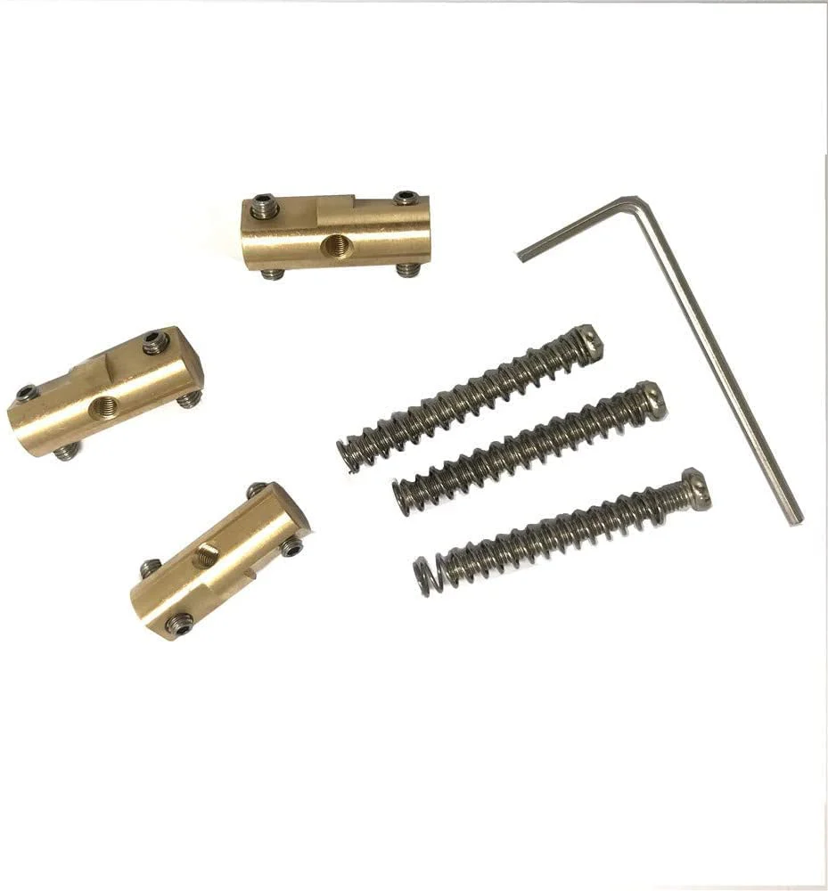 Wilkinson Guitar Bridge 3pcs Brass Saddle Guitar Bridge Compensated Saddles For Vintage-style Tele Bridge Electric Guitar Replacement - Image 5