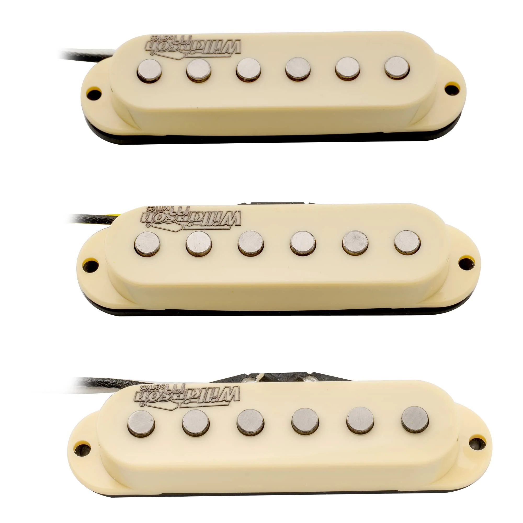 Wilkinson M Series High Output Alnico 5 Strat Single Coil Pickups Set for Stratocaster Electric Guitar, Cream - Image 5