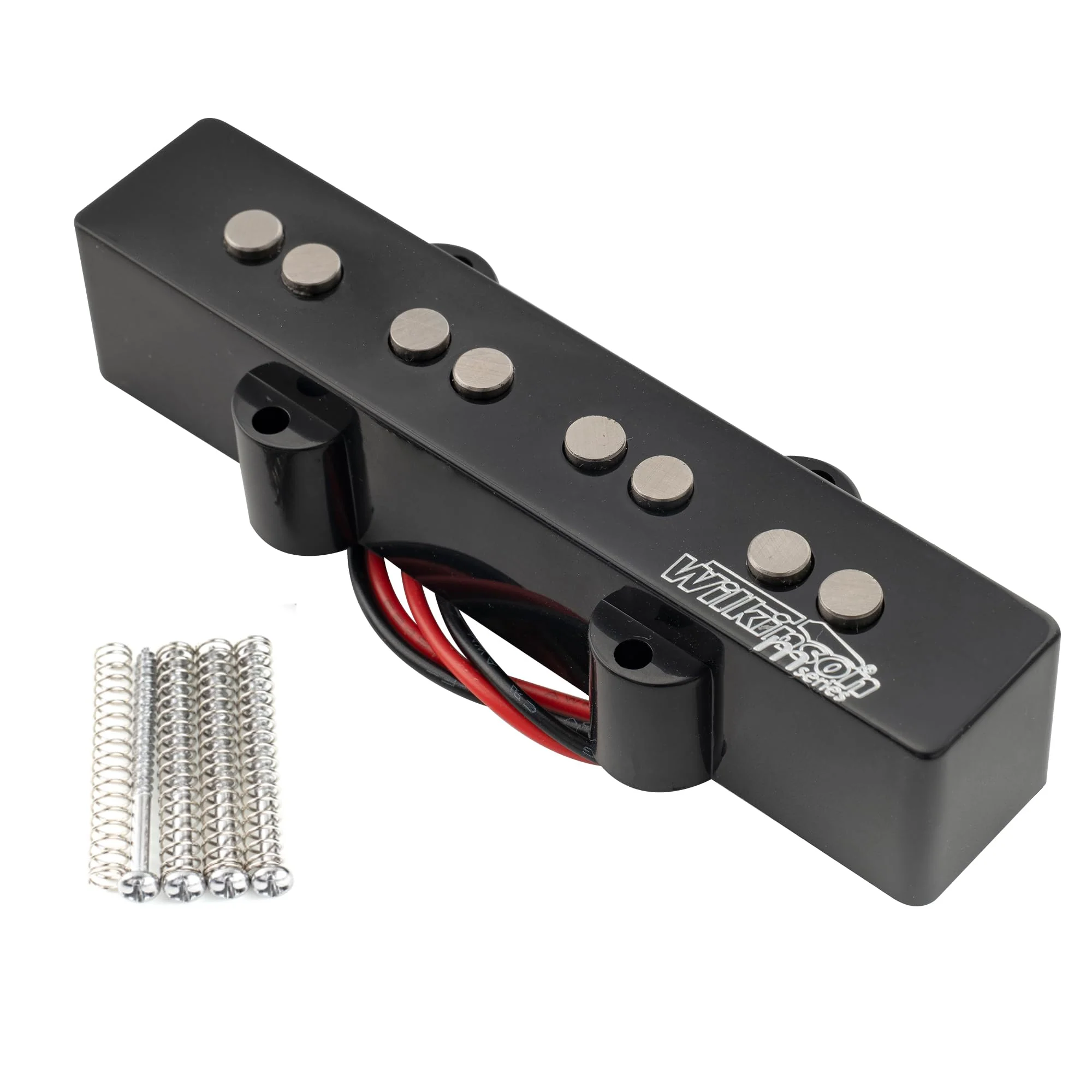 Wilkinson M-series WOJB Variable Gauss Alnico 5 Jazz Bass Bridge Pickup Vintage Tone for 4-string JB Style Electric Bass, Black - Image 6