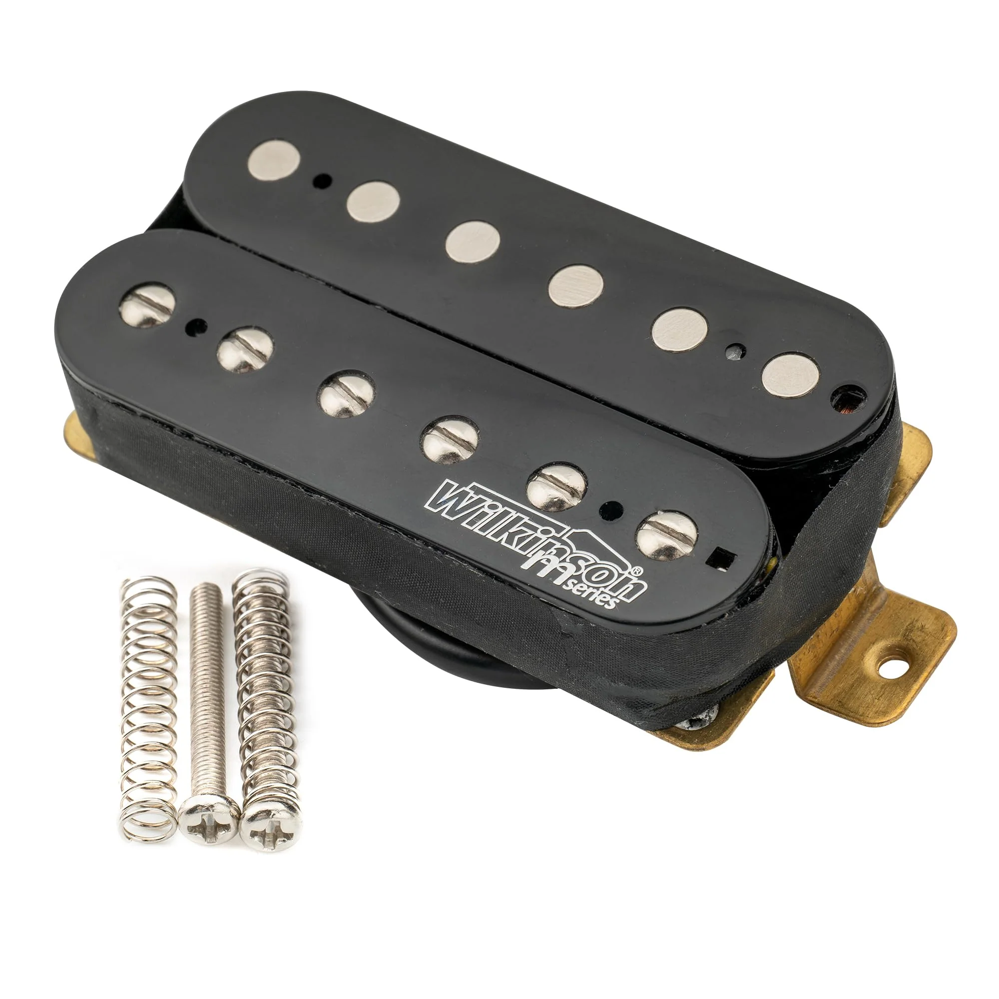 Wilkinson Vintage Classic Alnico 5 Overwound Open Style Bridge Humbucker Pickup for Electric Guitar, Black Bridge Black - Image 6