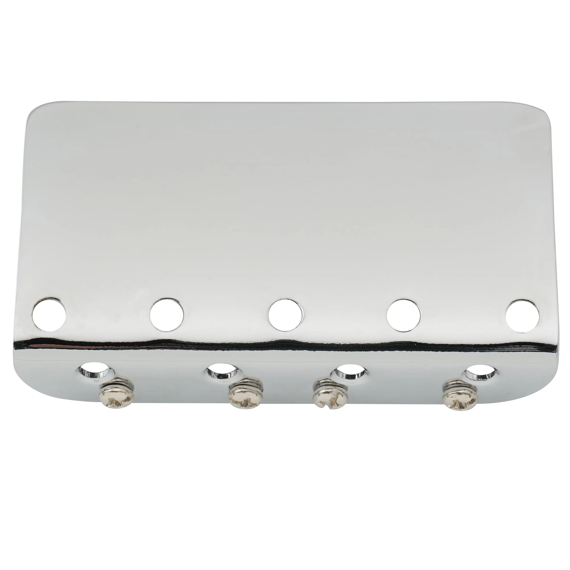 Wilkinson WBBC Vintage 4 String Bass Bridge Brass Saddles for Fender Jazz Precision Bass, Chrome - Image 3