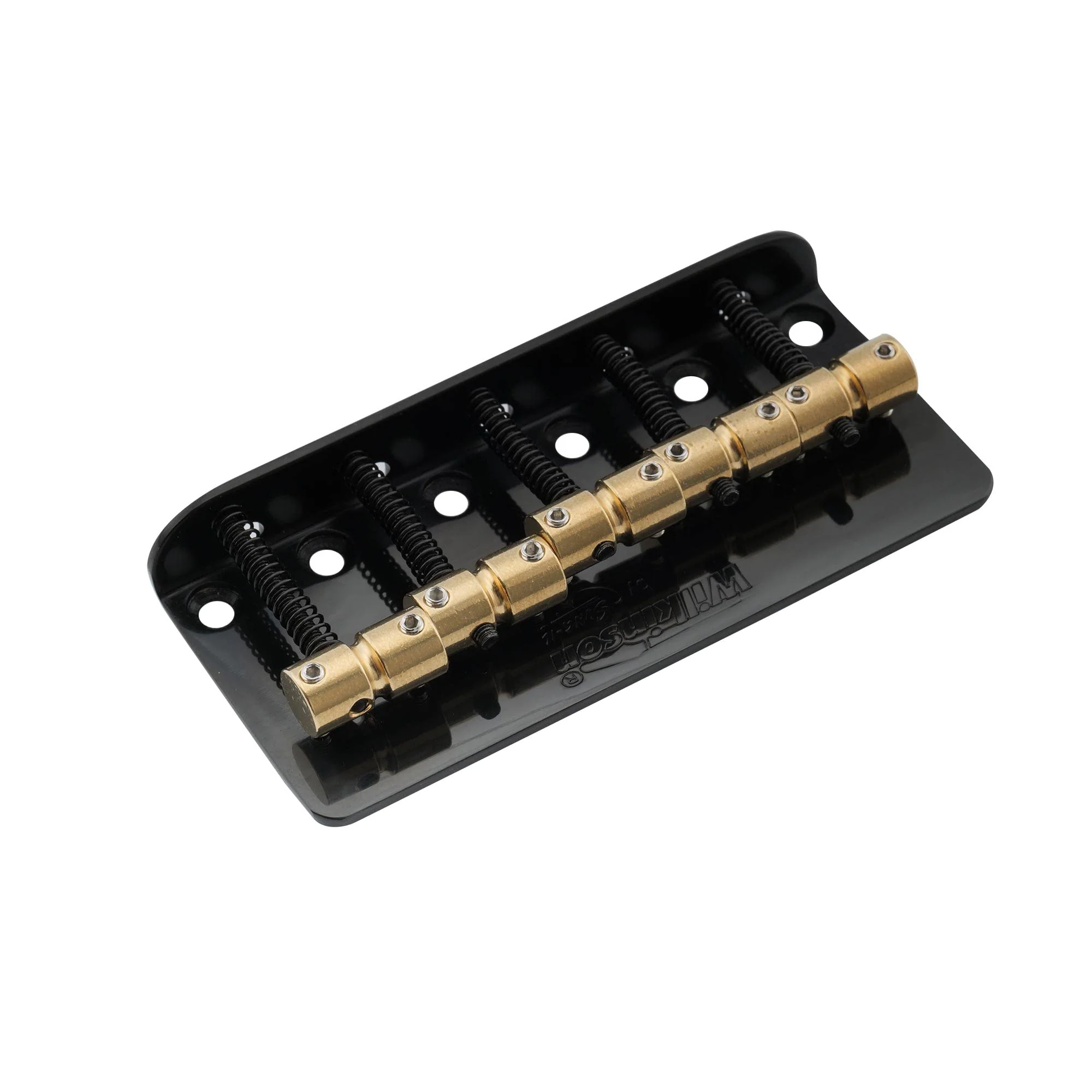 Wilkinson WBBC5 18mm 5-String Bass Bridge Brass Saddles for Precision Jazz Bass, Black - Image 5