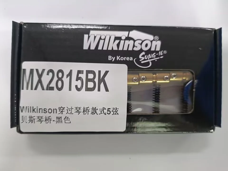 Wilkinson WBBC5 18mm 5-String Bass Bridge Brass Saddles for Precision Jazz Bass, Black - Image 6