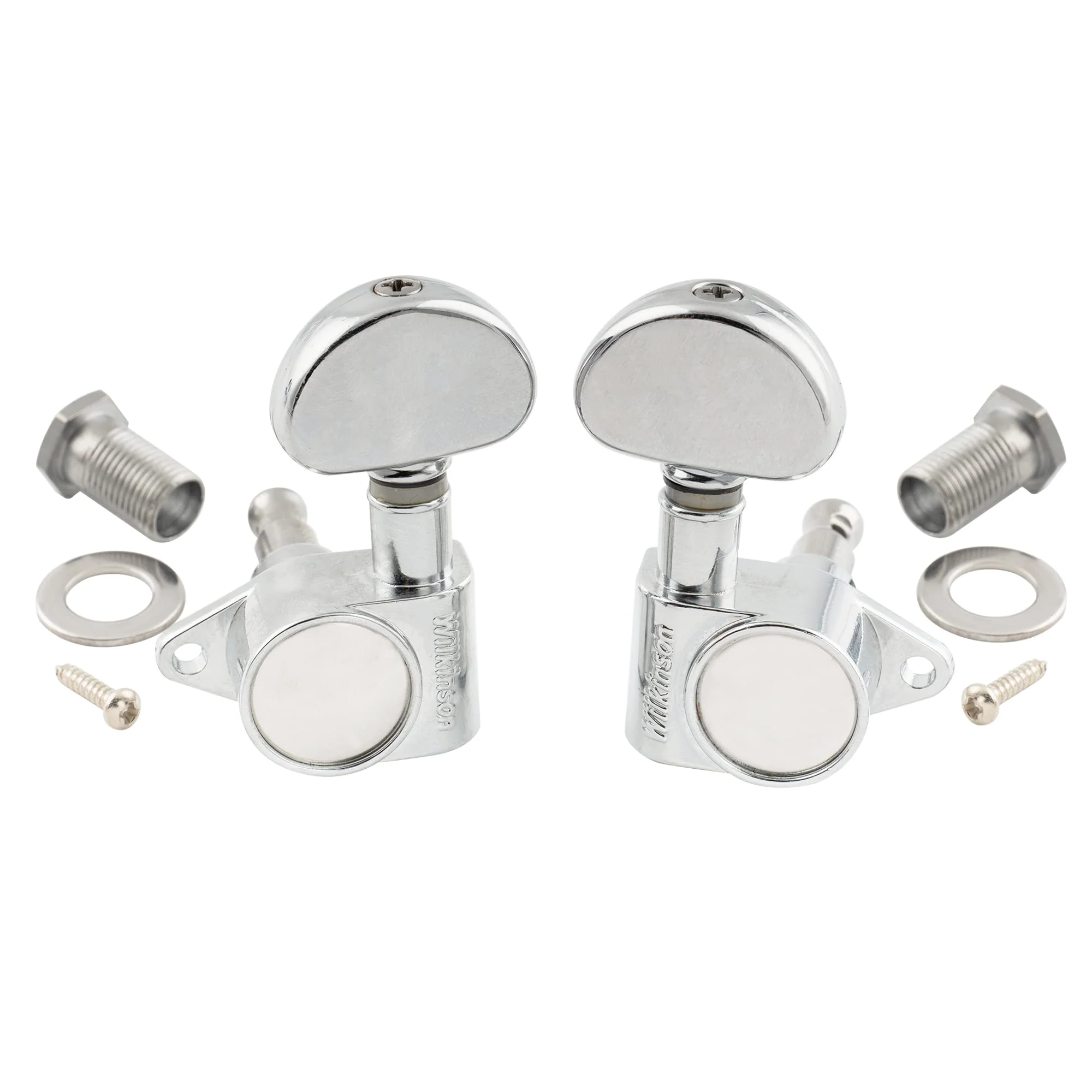 Wilkinson WJ303 3L3R Guitar Tuners Machine Heads 1:19 Ratio Tuning Pegs Keys for Epiphone USA Les Paul SG Electric or Acoustic Guitar, Chrome - Image 4